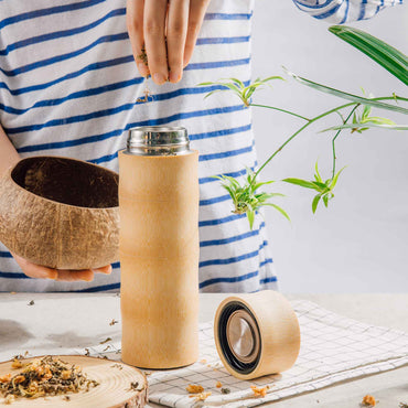 MAUI BAMBUS THERMOFLASCHE MIT TEESIEB 450 ml
