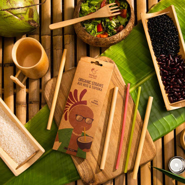 MAUI ESSBARE STROHHALME AUS REIS UND TAPIOKA - 30ER PACK